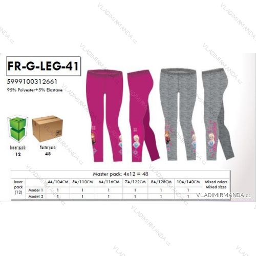 Leggings lange gefrorene Kinder und Jugendliche Mädchen (4-10 Jahre) SETINO FR-G-LEG-41