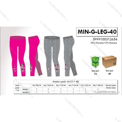 Leggings Long Minne Mouse für Mädchen (98-128) SETINO MIN-G-LEG-40