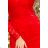 170-6 Spitzenkleid mit Ausschnitt - Rot
