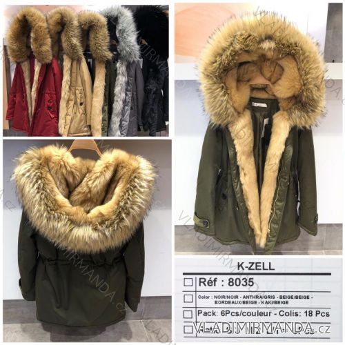 Winterjacke mit Kapuze und Fell  (s-m-l) K-ZELL FASHION KZE198035