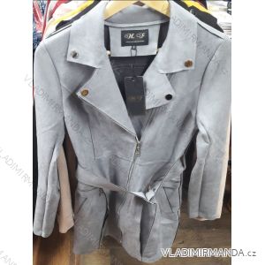 Jacke lang geschnitten Kunstleder Damen (S-XL) HF Woman Kollektion IM9198901