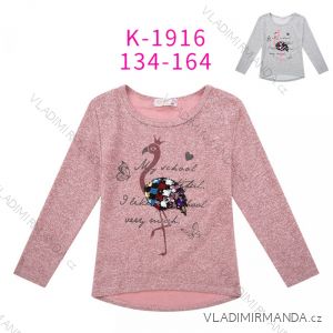 Langarm T-Shirt mit jungen Mädchen (134-164) KUGO K1916