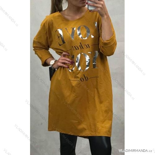 Langarm Kleid LIEBE (uni l-xl) ITALIENISCH MODA IM7191004
