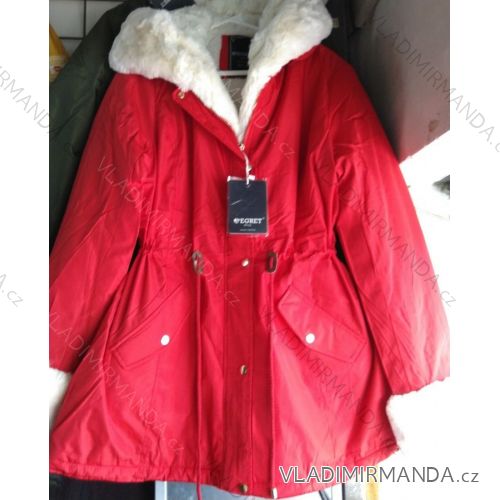 Winterpark mit Pelzfrauen in Übergröße (2XL-6XL) EGRET IM919W85464
