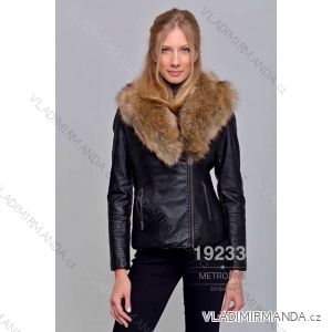 Damen Winter Lederjacke mit Fell (S-2XL) METROFIVE MET19002
