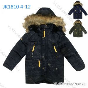 Jacke Winter mit Fell Kinder Jugendliche Jungen (4-12 Jahre) KUGO JK1810