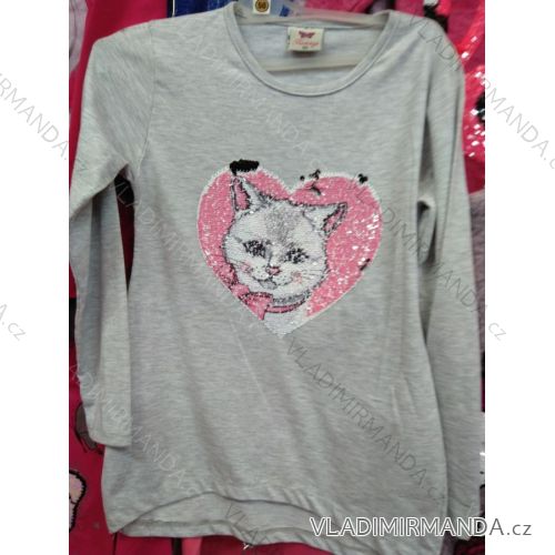 T-Shirt Langarm mit Pailletten Kinder Jugendliche Mädchen (122-152) TUZZY TURKISH FASHION TM219147
