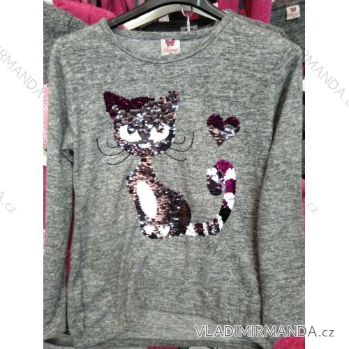 T-Shirt Langarm mit Pailletten Kinder Jugendliche Mädchen (122-152) TUZZY TURKISH FASHION TM219148
