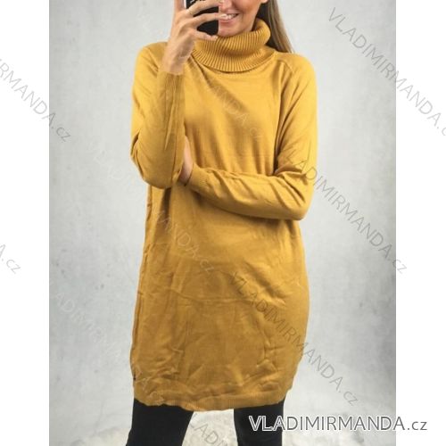 Pullover Rollkragenpullover Slim All Dress Langarm Damen (uni sm) ITALIENISCHE MODE IM1419039
