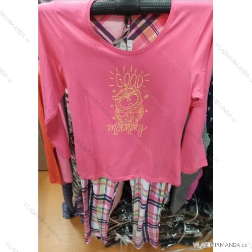 Damen Pyjama lang Übergröße (l-3xl) BENTER BES19010
