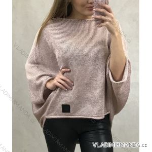 Langarm-Damenpullover in Übergröße (uni s-xl) POLISH FASHION Pv619111