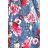 281-2 SOPHIE Bequemes Oversize-Kleid - Blumen auf Jeans
