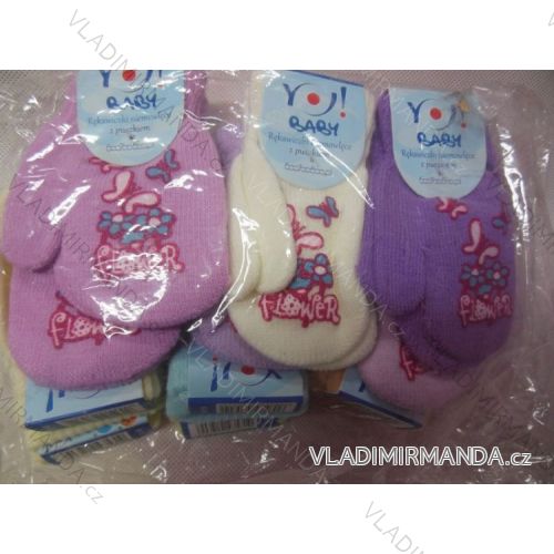 Handschuhe / Fäustlinge für Babys gestrickt (0-12 Minze) R-115