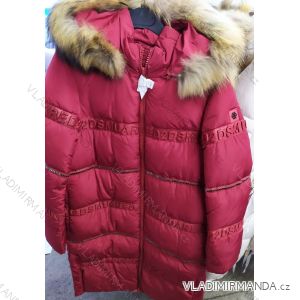 Jacke mit Pelz Winter Frauen (uni xl-3xl) ITALIENISCHE MODA IM719463
