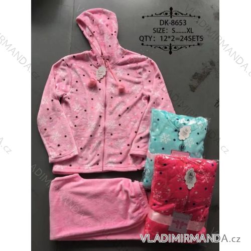 Warme Pyjamas mit langen Kapuzen Frauen (s-xl) VALERIE DREAM DK-8653
