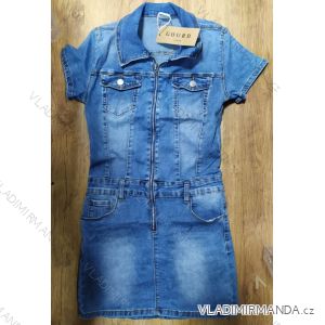 Denim Kurzarm Kleid Damen (xs-xl) GOURD MA120GD6049-J