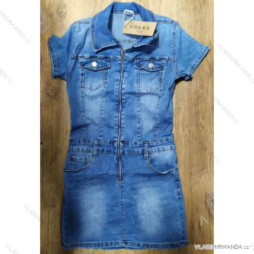 Denim Kurzarm Kleid Damen (xs-xl) GOURD MA120GD6049-J