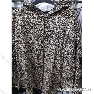 Leopard Sweatshirt Kapuze Langarm Damen Oversized (xl-4xl) POLISH FASHION PM120010
