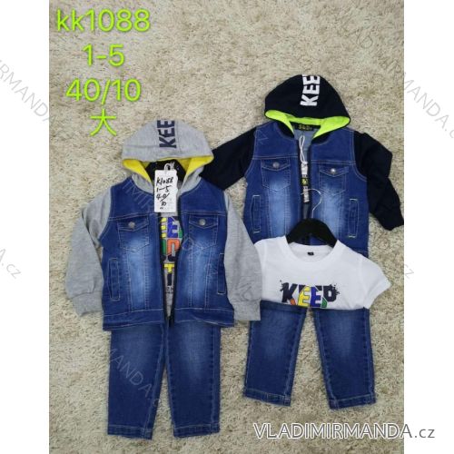 Jeans-Set, Jeansjacke mit Kapuze und T-Shirt für Jungen (1-5 Jahre) SAD SAD20KK1088
