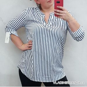 Bluse All Shirt 3/4 Langarm Damen (Uni XL / 2XL) ITALIAN FASHION IM720035
