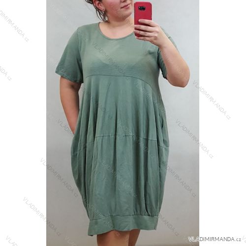 Lässiges Kurzarmkleid für Frauen (uni xl / 2xl) ITALIAN MODA IM720042
