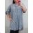 Gestreiftes Hemd 3/4 Langarm Damen (uni xs-m) (uni XL/XXL) ITALSKÁ MODA IM120162