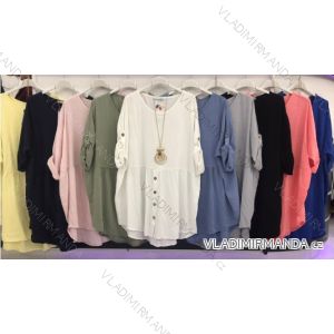 T-Shirt 3/4 Ärmel Damen mit Schmuck (uni M / L) ITALIENISCH MODA IM2195812