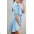 Kleid 3/4 Langarm Shirt dünn Damen (uni sl) ITALIENISCHE MODE IM9191006