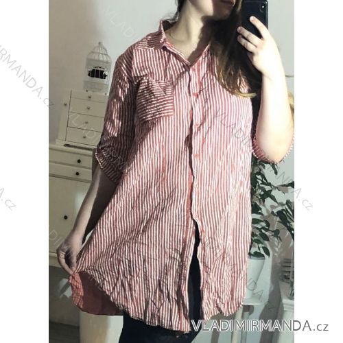 Langarmhemd für Damen in Übergröße (UNI XL-2XL) ITALIAN FASHION IM620033
