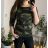 T-Shirt Langarm Camo Frauen (Uni L-XL) ITALIEN MODA IM5188015XL