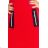 129-3 JUSTYNA-Kleid mit drei Reißverschlüssen - rot + schwarze Reißverschlüsse
