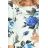 Kleid mit Ärmeln 3/4 - Blaue Blumen 88-17
