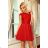 157-8 Kleid MARTA mit Spitze - rot
