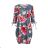 281-2 SOPHIE Bequemes Oversize-Kleid - Blumen auf Jeans
