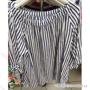 Bluse All Shirt 3/4 Langarm Damen (Uni XL / 2XL) ITALIAN FASHION IM720055
