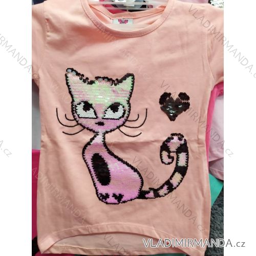 T-Shirt mit Pailletten Kurzarm Kinder Mädchen (98-128) TUZZY TURKISH FASHION TM220003
