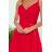 299-1 CHIARA elegantes Maxikleid mit Riemen - rot
