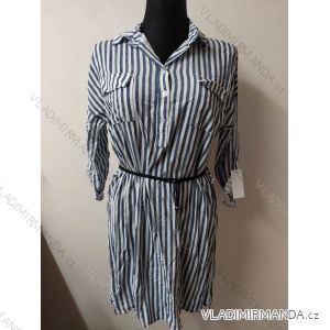 Gestreiftes Sommerkleid für Damenhemd (uni s / m / l) ITALIAN FASHION IM62019
