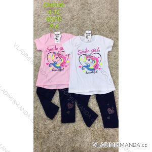 Sommer T-Shirt und Leggings Set 3/4 kurze Kinder Mädchen Mädchen (4-12 Jahre) SAD SAD20CH6106