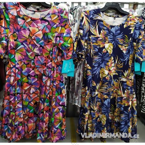 Kurzarmkleid für Damen in Übergröße (M-3XL) POLISH FASHION PME20013
