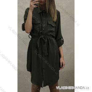 Kleid mit 3/4 Ärmeltasche für Damen (uni sl) ITALIAN Fashion IM3181746