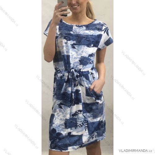 Kurzarmkleid für Damen in Übergröße (L-3XL) POLISH FASHION PMF20014
