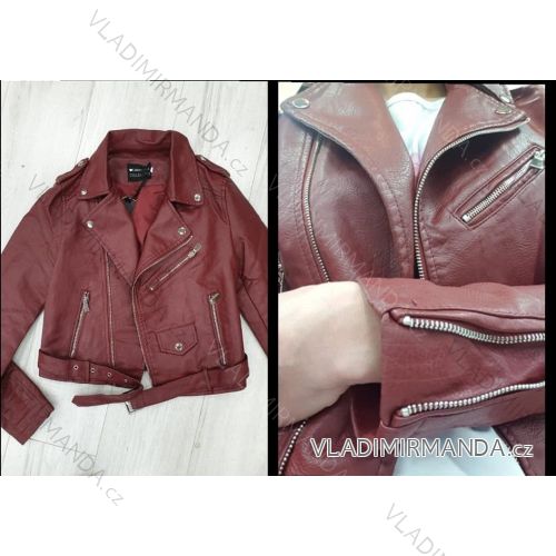 Frühling Kunstlederjacke Frauen (s-xl) polnischen Moda JMK19046