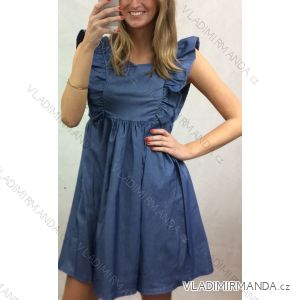 Denim Kurzarm Kleid Frauen (UNI S / M) ITALIAN FASHION IM920010