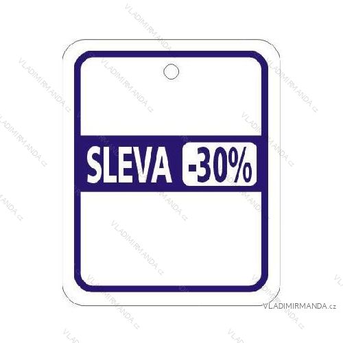 Visačky-30%, modrá barva. 100 stück / paket.