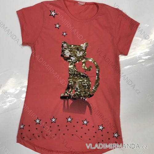 T-Shirt Kurzarm Kinder Mädchen (8-12 Jahre) TÜRKISCHE PRODUKTION TVB20011