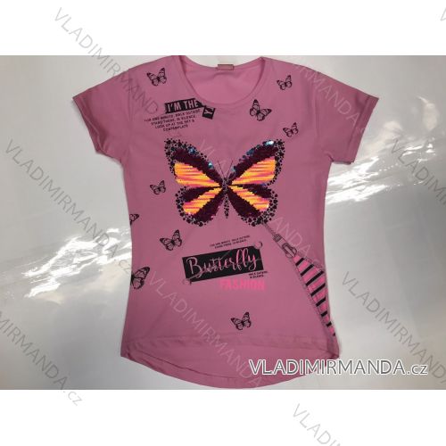 T-Shirt Kurzarm Kinder Mädchen (8-12 Jahre) TÜRKISCHE PRODUKTION TVB20011