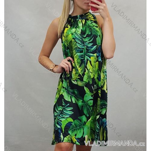 Sommerkleid mit Blumenmuster für Frauen (UNI S / M) ITALIAN FASHION IMM20555 / C.