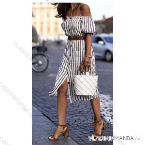 Kleid mit 3/4 Ärmeltasche für Damen (uni sl) ITALIAN Fashion IM3181746