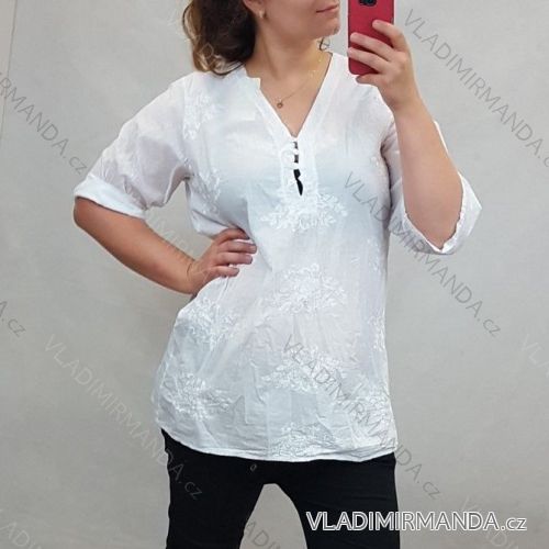 Tunika 3/4 Ärmel Damen übergroß (XL / 2XL) ITALIAN FASHION IM720130